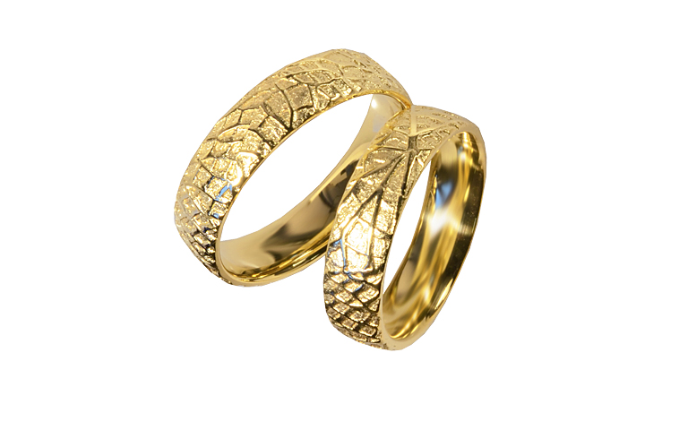 05448+05449-wedding rings, gold 750